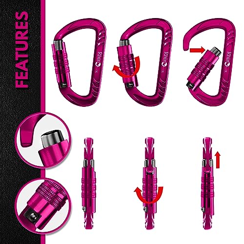 Twistlock Carabiner Clips for Pets, Outdoor, Hiking