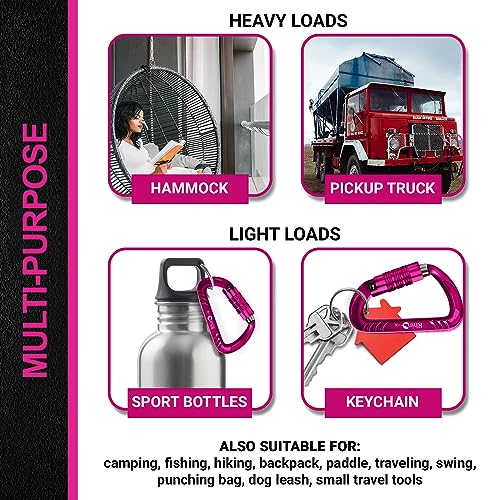 Twistlock Carabiner Clips for Pets, Outdoor, Hiking