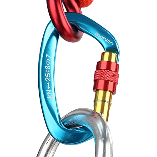 XINDA Professional Screw Lock Carabiner Clips for Climbing