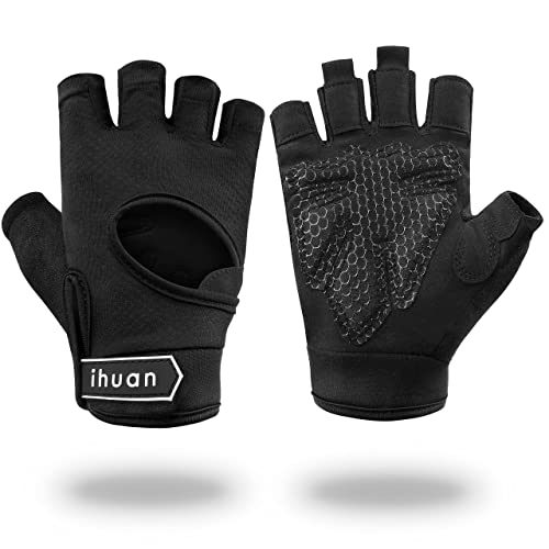 ihuan Breathable Workout Gloves - Full Palm Protection & Sweat-Free