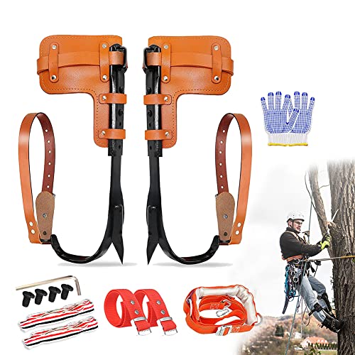 Upgrade Leather Tree Climbing Spurs Set with Accessories