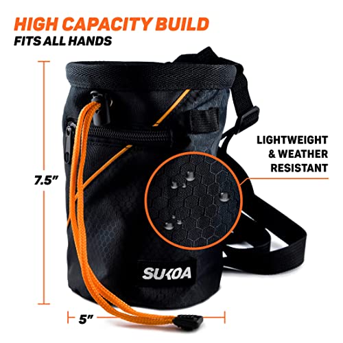 Sukoa Chalk Bag with Quick-Clip Belt & Pockets