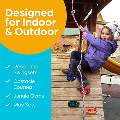Kids Rock Climbing Kit with 25 Holds & Rope