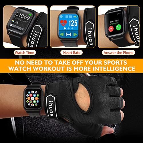 ihuan Breathable Workout Gloves - Full Palm Protection & Sweat-Free