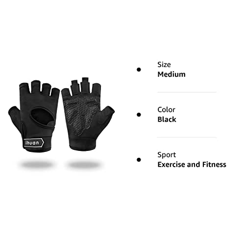 ihuan Breathable Workout Gloves - Full Palm Protection & Sweat-Free