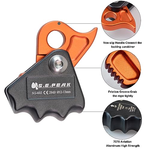 S.E.PEAK 15kN Rope Grab - CE Certified, Multi-Use
