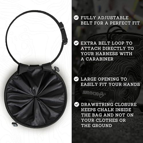 Survivor Chalk Bag for Climbing & Weightlifting