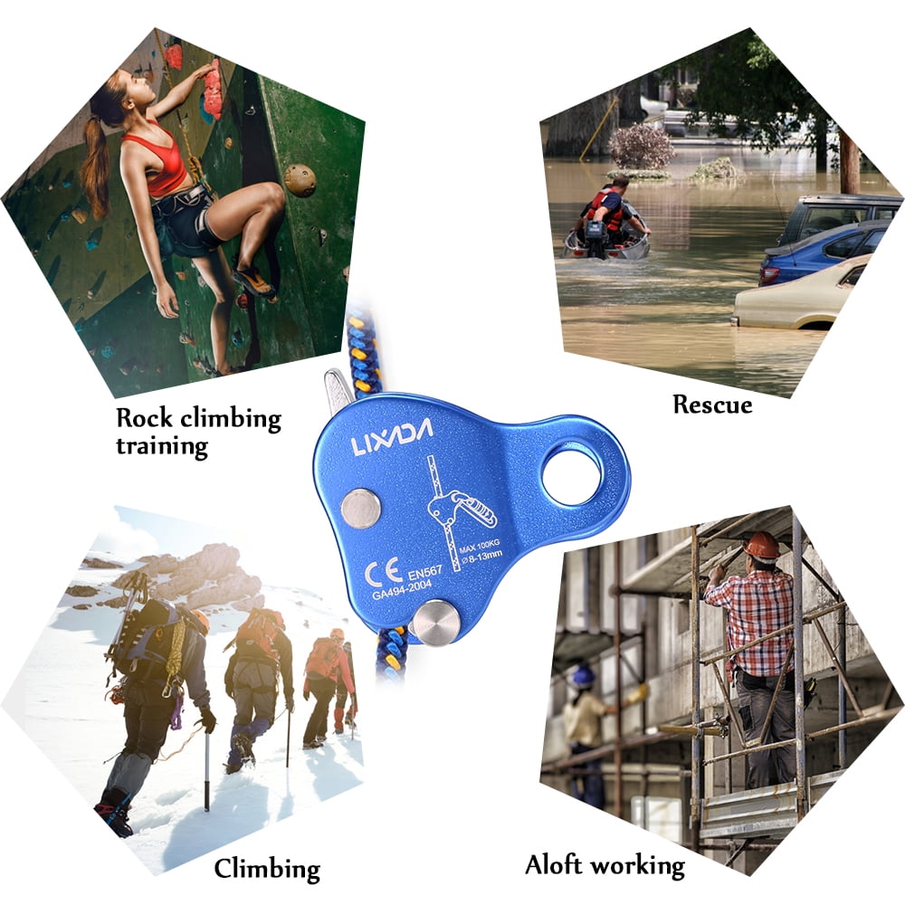 Lixada Climbing Protective Ascender & Belay Device Combo