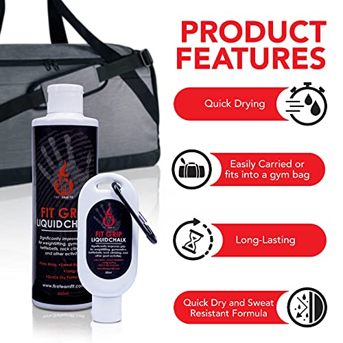 Liquid Fit Chalk Bottle for Weightlifting and Climbing