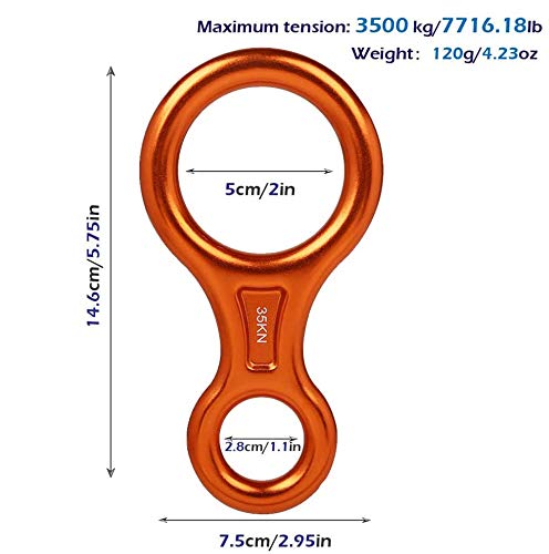 CyberDyer 35KN Figure 8 Rappel Belay Device