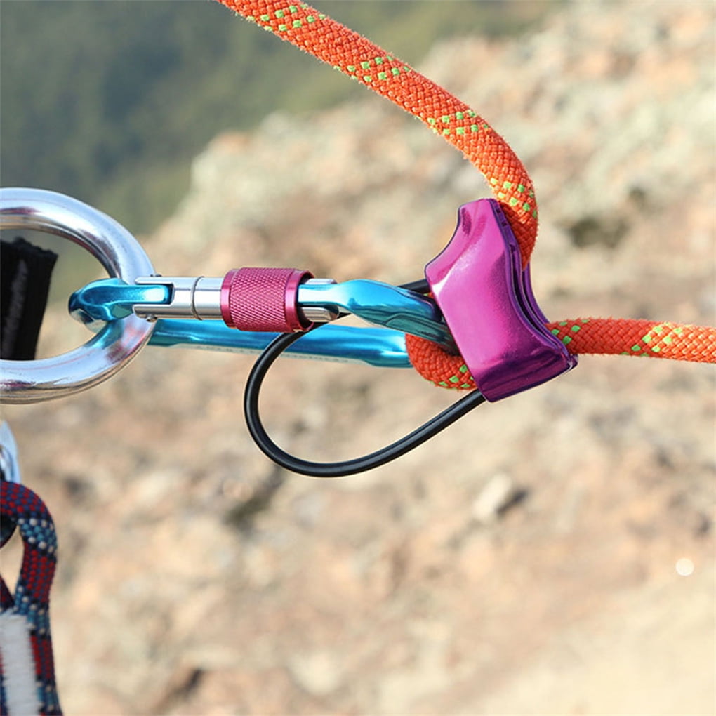 Chidgrass Rope Belay Rappel Device for Climbers - Purple