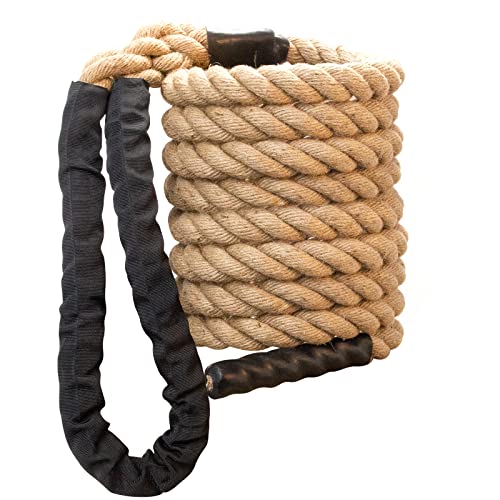 10ft 100% Natural Hemp Climbing Rope - 1.5in