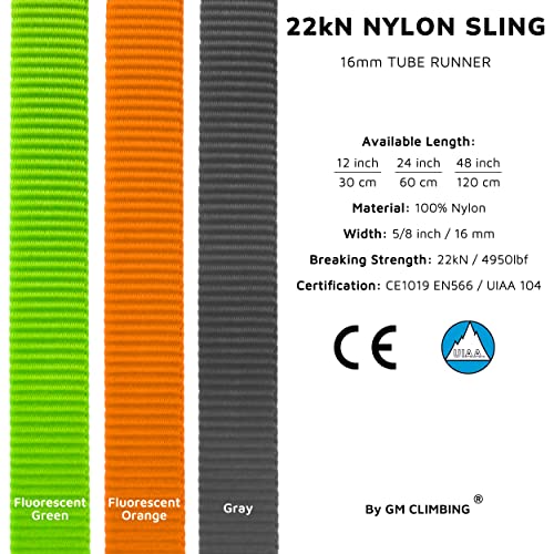 GM CLIMBING Pack of 3 Nylon Sling Runners