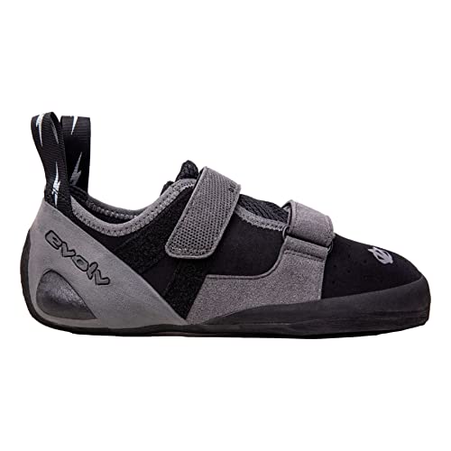 EVOLV Men's Defy Climbing Shoes Black/Gray Size 7.5