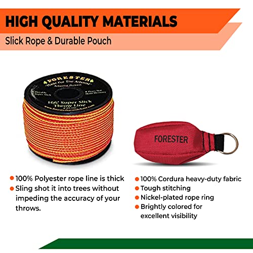 FORESTER Arborist Throw Line Kit - Polyester Rope, Throw Bag
