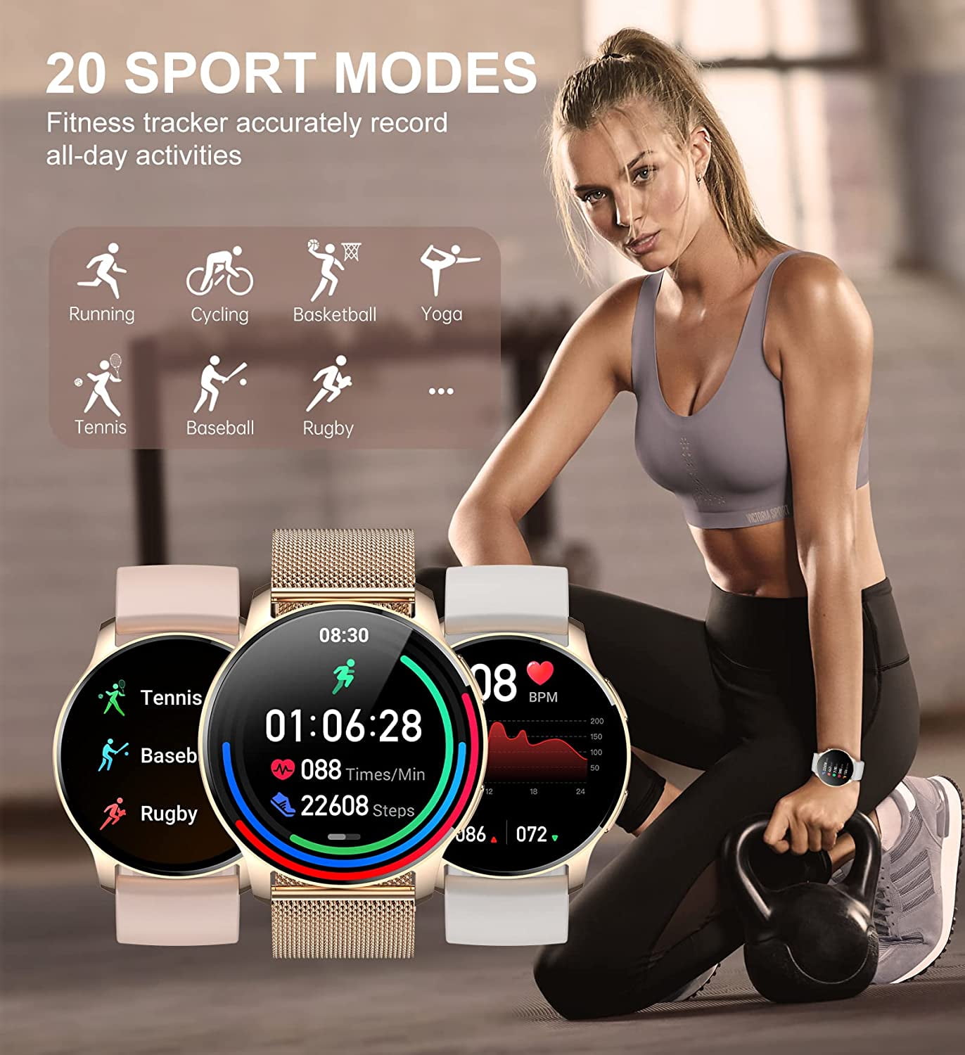 Women's Smartwatch with Call Function & Fitness Tracking