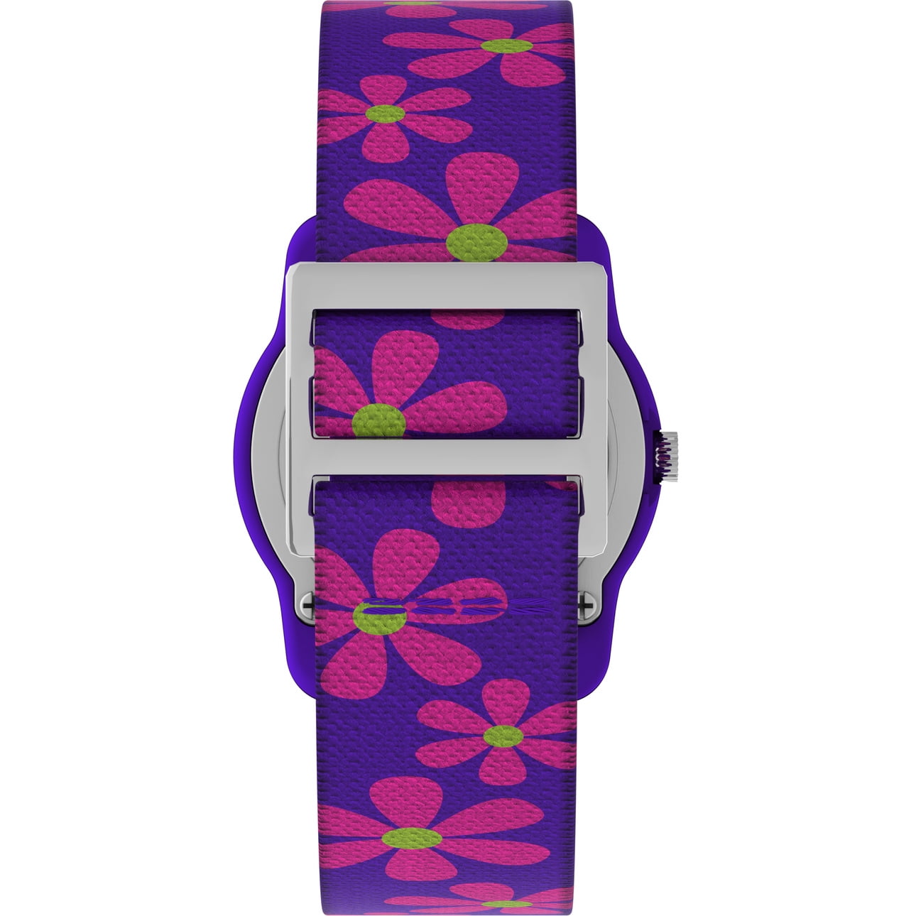 Kids' Purple/Floral Analog Watch with Elastic Strap