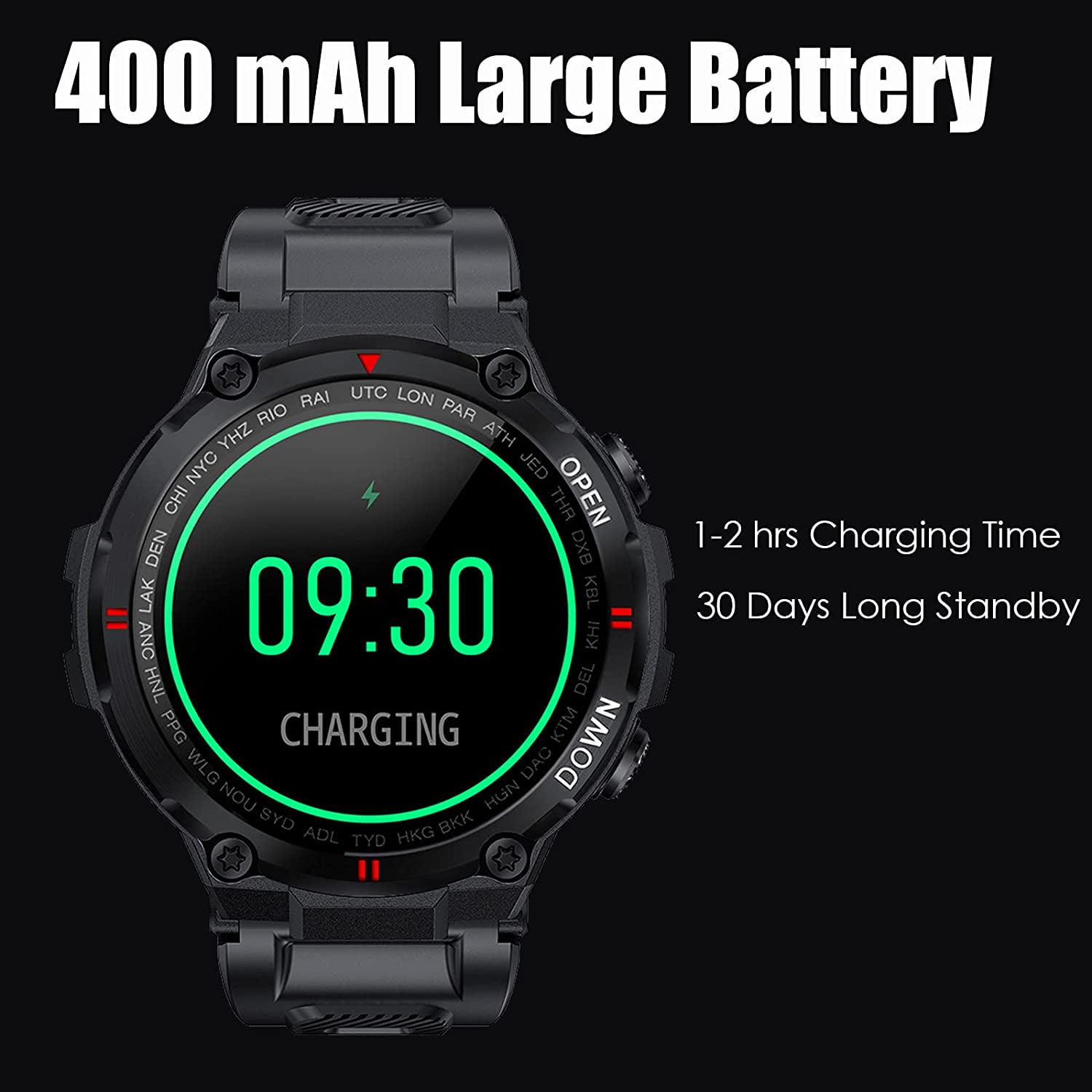 Outdoor Smartwatch for Men with Fitness Tracker