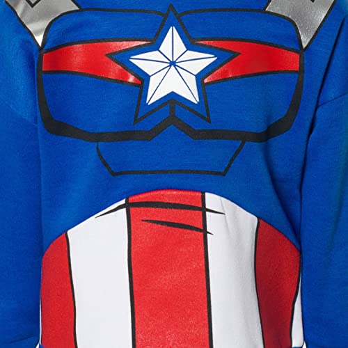 Marvel Avengers Captain America Toddler Boys Cosplay Fleece Pullover Hoodie Pants Set 4T