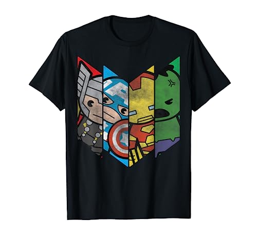 Marvel Avengers Kawaii Chevron Graphic Tee