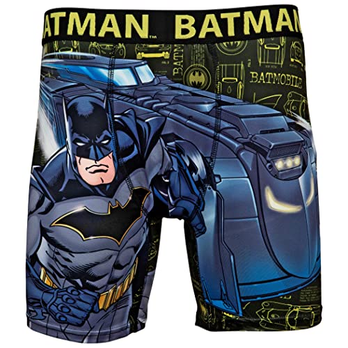 DC Comics Batman with Batmobile Boxer Briefs (as1, alpha, m, regular, regular, Medium (32-34))
