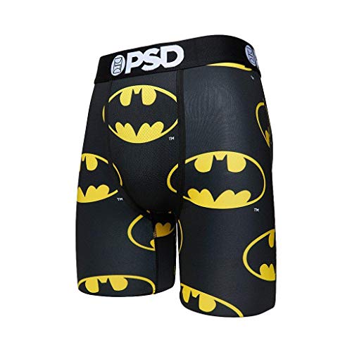 PSD Underwear Men's DC Batman Boxers, Small Black