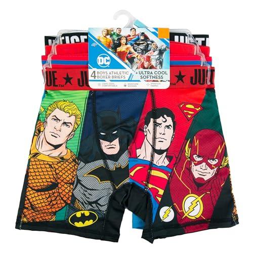 DC Comics Superhero Boxer Briefs Multipacks with Batman, Flash, Superman & more, sizes 4, 6, 8, 10, 12