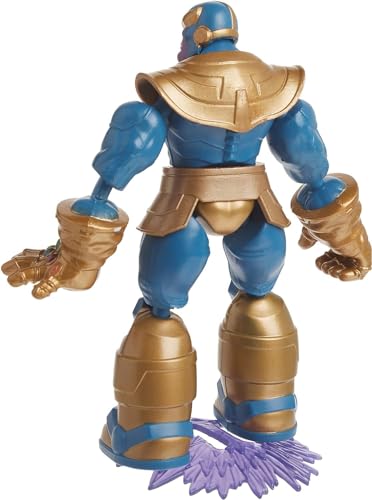 Avengers Marvel Bend and Flex Action Figure Toy, 6-Inch Flexible Thanos Figure, Includes Blast Accessory, for Kids Ages 4 and Up