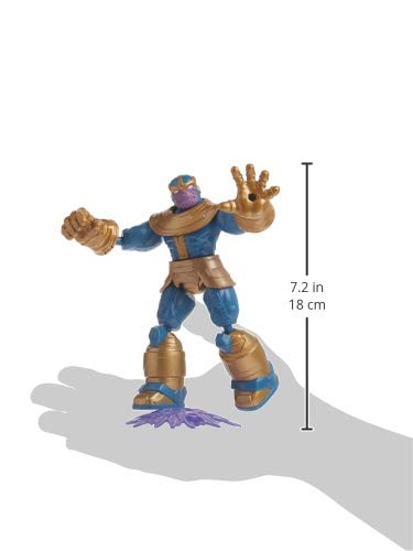 Avengers Marvel Bend and Flex Action Figure Toy, 6-Inch Flexible Thanos Figure, Includes Blast Accessory, for Kids Ages 4 and Up