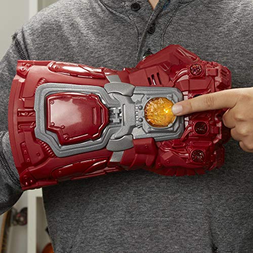 Marvel Studios Avengers Endgame Red Infinity Gauntlet Electronic Fist Roleplay Toy, Lights and Sounds, 5+ Years