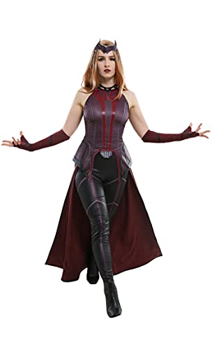 Cospaly.fm Women’s Heroine Sleeveless Coat Cosplay Costume with Outer Skirt and Long Gloves (XL)