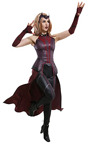 Cospaly.fm Women’s Heroine Sleeveless Coat Cosplay Costume with Outer Skirt and Long Gloves (XL)