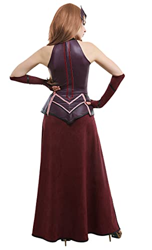 Cospaly.fm Women’s Heroine Sleeveless Coat Cosplay Costume with Outer Skirt and Long Gloves (XL)