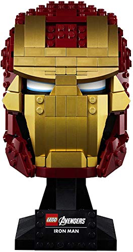 LEGO Marvel Avengers Iron Man Helmet 76165; Brick Iron Man-Mask for-Adults to Build and Display, Creative Challenge for Marvel Fans (480 Pieces)