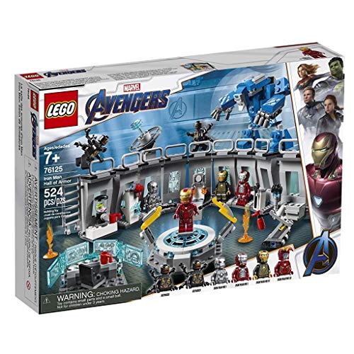 LEGO 76125 Super Heroes Marvel Avengers Iron Man Hall of Armor, Modular Lab with 6 Marvel Universe Minifigures, Playset
