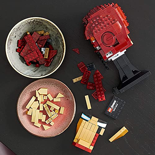 LEGO Marvel Avengers Iron Man Helmet 76165; Brick Iron Man-Mask for-Adults to Build and Display, Creative Challenge for Marvel Fans (480 Pieces)