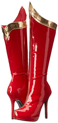 Ellie Shoes womens 517-comet boots, Red/Gold, 8 US