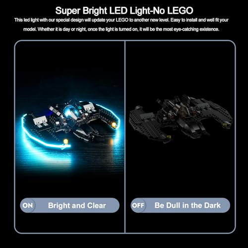 BrickBling LED Lighting for Lego DC Batwing: Batman vs. The Joker 76265 Toy Set, Creative Light Kit, No Model Included