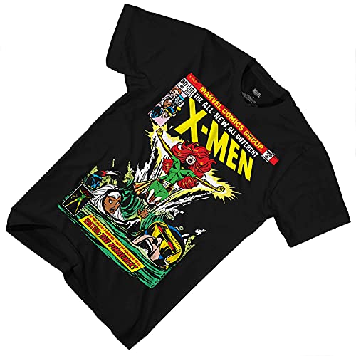 Marvel Mens Comics Group Shirt - X-Men Wolverine, Pheonix, Cyclops Mens Tee - Throwback Classic T-Shirt (Black Phoenix, Large)