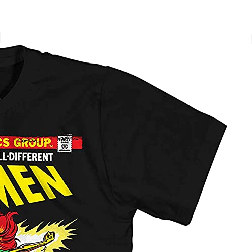 Marvel Mens Comics Group Shirt - X-Men Wolverine, Pheonix, Cyclops Mens Tee - Throwback Classic T-Shirt (Black Phoenix, Large)