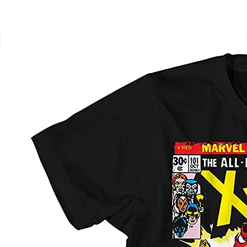 Marvel Mens Comics Group Shirt - X-Men Wolverine, Pheonix, Cyclops Mens Tee - Throwback Classic T-Shirt (Black Phoenix, Large)