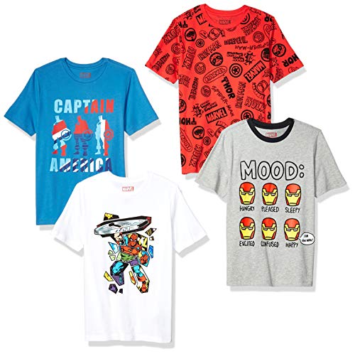Super Hero Boys' Short-Sleeve T-Shirts, Pack of 4