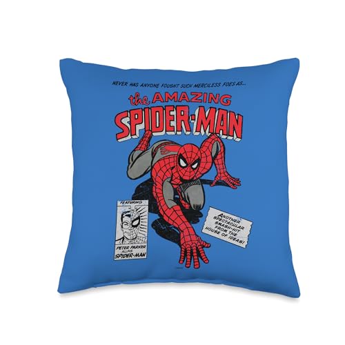 Marvel Amazing Spider-Man Retro Comic Throw Pillow, 16x16, Multicolor