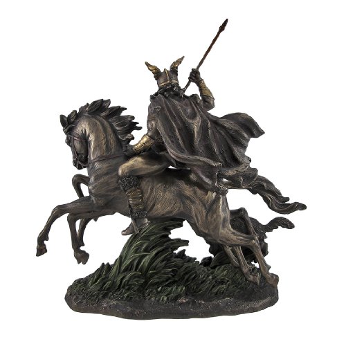 Norse God Odin Riding Sleipnir Resin Statue