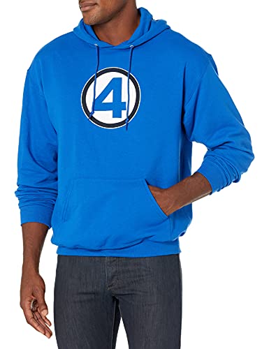 Fantastic Four Classic Mens Hoodie, Marvel, Royal Blue