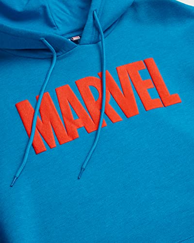 Marvel Avengers Retro Fleece Hoodie - Large Blue