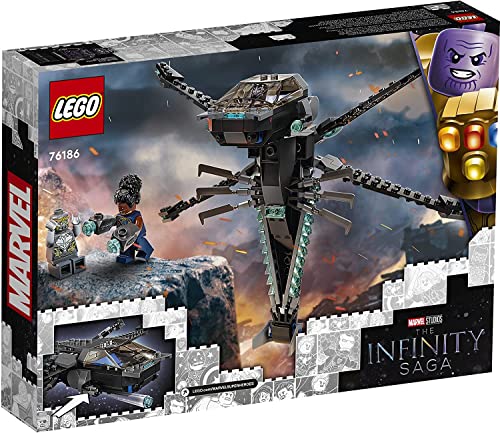 LEGO Marvel Black Panther Dragon Flyer 76186 Building Kit Toy; Create The Final Battle Scene from Avengers: Endgame; New 2021 (202 Pieces)
