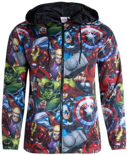 Men's Avengers Character Hooded Windbreaker Jacket