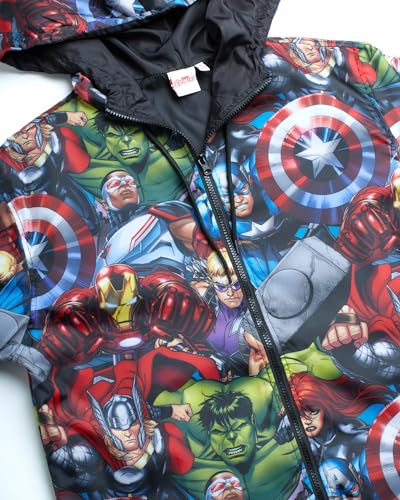 Men's Avengers Character Hooded Windbreaker Jacket