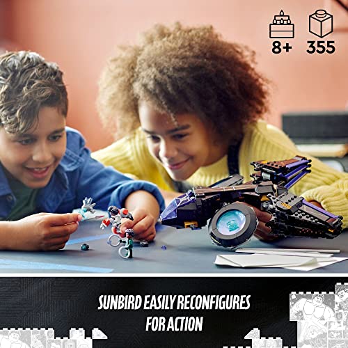 LEGO Marvel Shuri's Sunbird, Black Panther Aircraft Buildable Toy Vehicle for Kids, 76211 Wakanda Forever Set, Avengers Superheroes Gift Idea